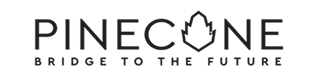 PINECONE株式会社のロゴ。「PINECONE ASSETS BRIDGE TO THE FUTURE」と記載されている。